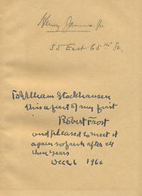 A BOY'S WILL by Robert FROST - Signed First Edition - 1913 - from Charles Agvent (SKU: 015100)