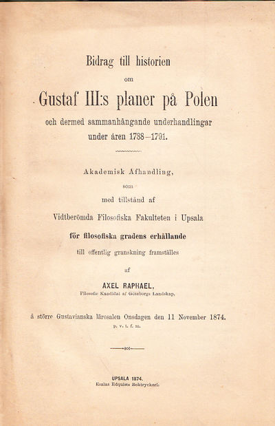 Bidrag till historien om Gustaf III:s planer på…
