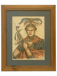 1982 Framed Hand-Colored Portrait of Dutch-Seneca Chief Warrior 'Cornplanter' (John Abeel III / Gaiant'wake / Kaiiontwa'kon), after the 1796 Frederick Bartoli Painting, Signed and Numbered by Artist