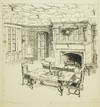 View Image 1 of 3 for 3 pen and ink drawings of Interiors for House & Garden, 1915 Inventory #266927