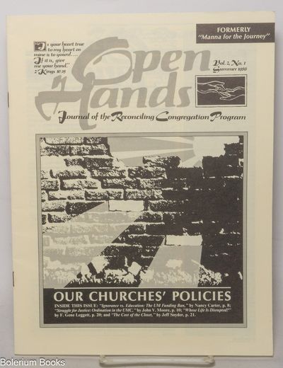 Open Hands: journal of the Reconciling Congregation Program [formerly Manna for the Journey] vol. 2, #1, Summer 1986: Our Churches' Policies