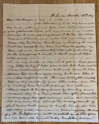 image of Autograph Letter Signed, St. Louis, March 10, 1847 to Mrs. Mary S. Reavis, Gainsville, Alabama