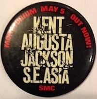 Moratorium / May 5 / Out now! / Kent / Augusta / Jackson / SE Asia [pinback button]