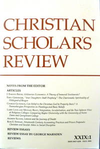 Christian Scholar's Review XXIX:1 Fall 1999