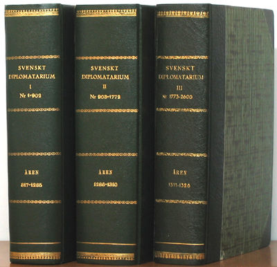 Svenskt diplomatarium. I-X.