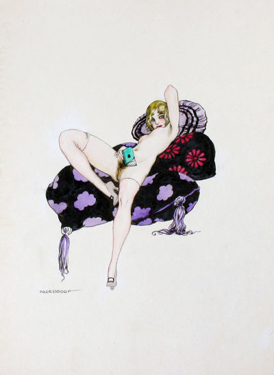 Original erotic watercolour.