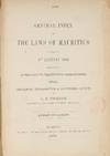 General Index to the Laws of Mauritius in Force on 1st January 1886..