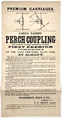 Carriage Mechanism Advertising Broadside -- "Lord's Patent Perch Coupling