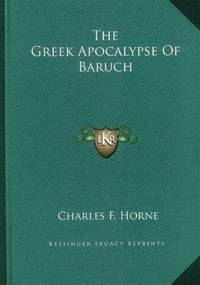 image of The Greek Apocalypse of Baruch (Old Testament Apocrypha)