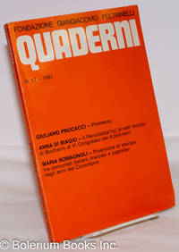 image of Quaderni; N. 17 - 1981