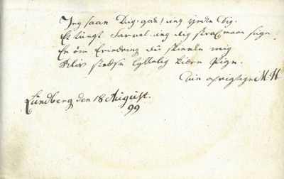 Stambok fra familien Wangensteen på gården Vilberg i Sørum. Med tre innførsler fra viktige norske kulturpersonligheter omkring 1800. (photo 4)