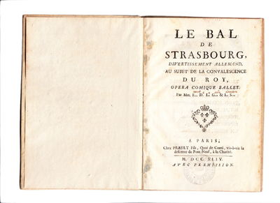 Le bal de Strasbourg. Divertiment Allemande, au…