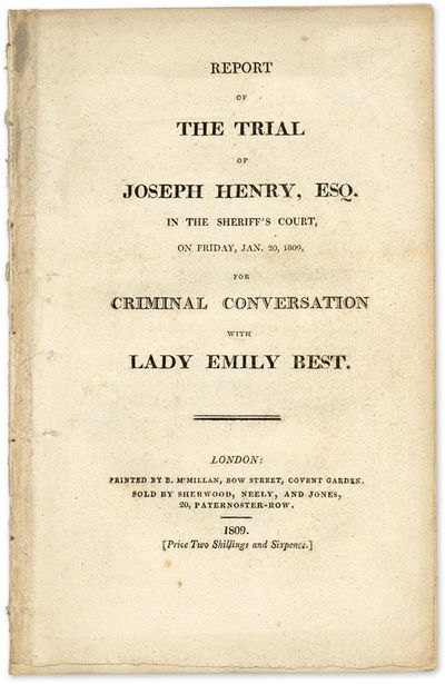 Report of the Trial of Joseph Henry, Esq, In the Sheriff's Court..