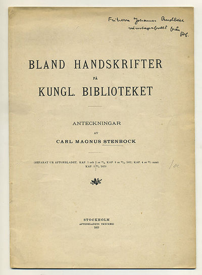 Bland handskrifter på Kungl. biblioteket.…