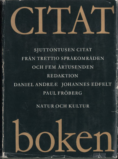 CITATBOKEN. Sjuttontusen citat från trettio…