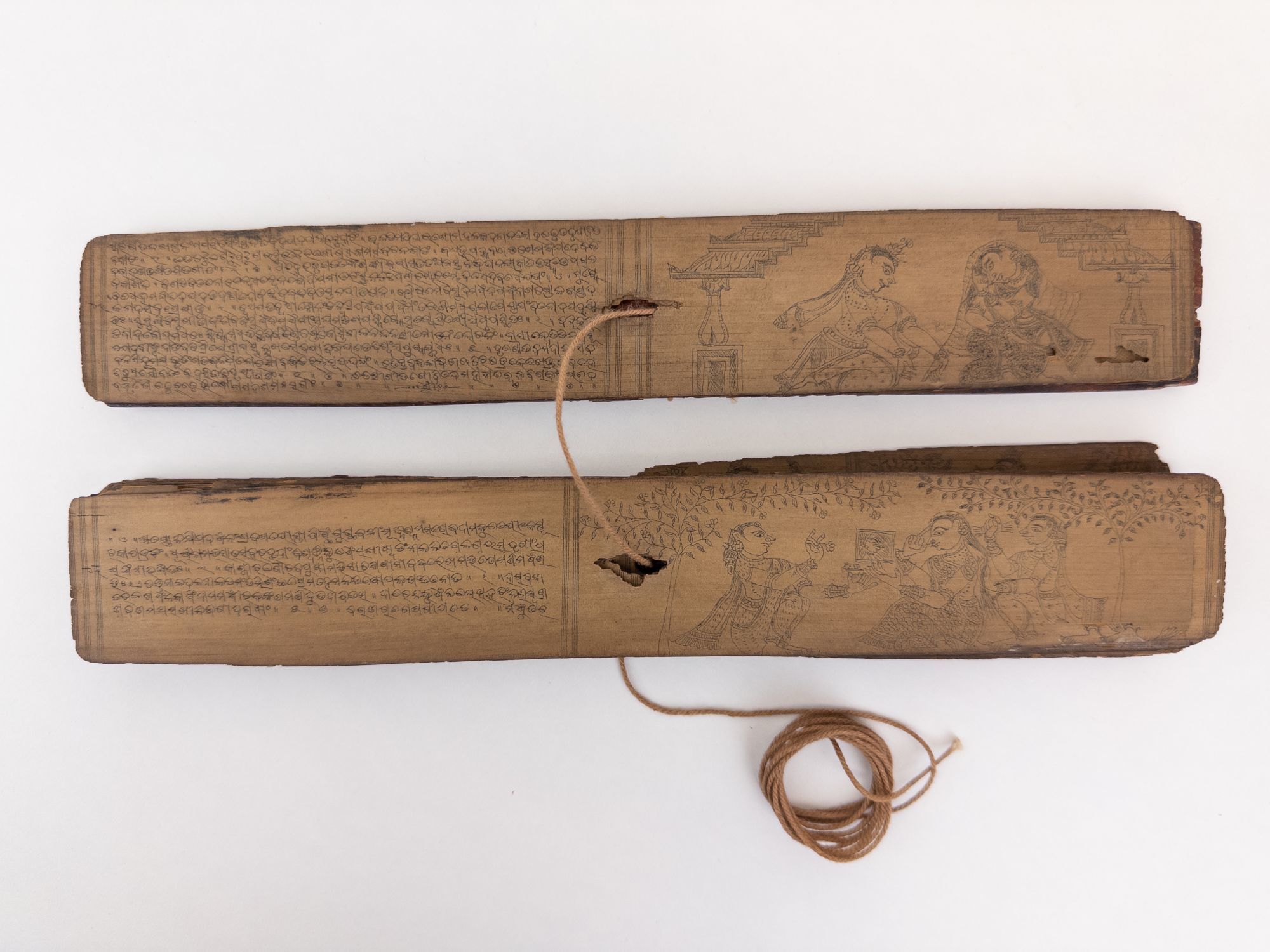 ILLUSTRATED PALM LEAF MANUSCRIPT OF A ROMANTIC TEX