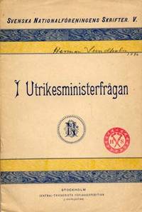 I utrikesministerfrågan. Af J.