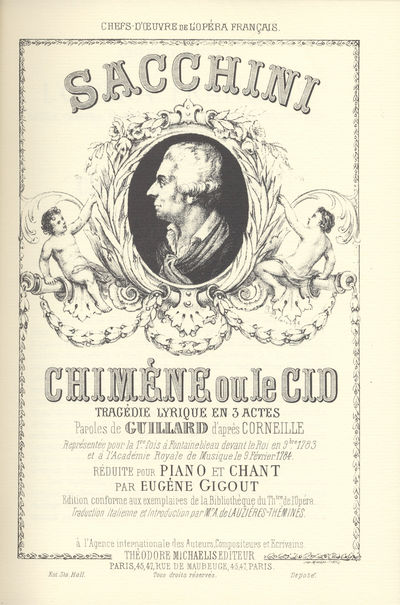 Chimène ou le Cid. [Piano-vocal score]