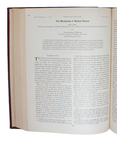 Forces in molecules [Feynman] (+) The mechanism of nuclear fission [N. Bohr. & J. A. Wheeler] "On continued gravitational contraction" [J. R. Oppenheimer & H. Snyder]. - [FEYNMAN'S UNDERGRADUATE THESIS & THE FIRST THEORETICAL DESCRIPTION OF A SINGULARITY] (photo 2)