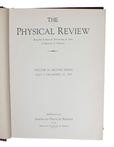 Forces in molecules [Feynman] (+) The mechanism of nuclear fission [N. Bohr. & J. A. Wheeler] "On continued gravitational contraction" [J. R. Oppenheimer & H. Snyder]. - [FEYNMAN'S UNDERGRADUATE THESIS & THE FIRST THEORETICAL DESCRIPTION OF A SINGULARITY] (photo 4)