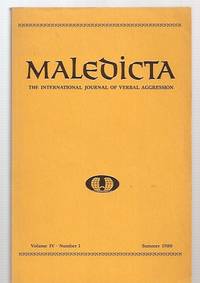 image of Maledicta: the International Journal of Verbal Aggression Volume IV Number 1 Summer 1980