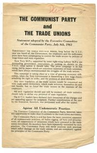 The Communist Party and the Trade Unions