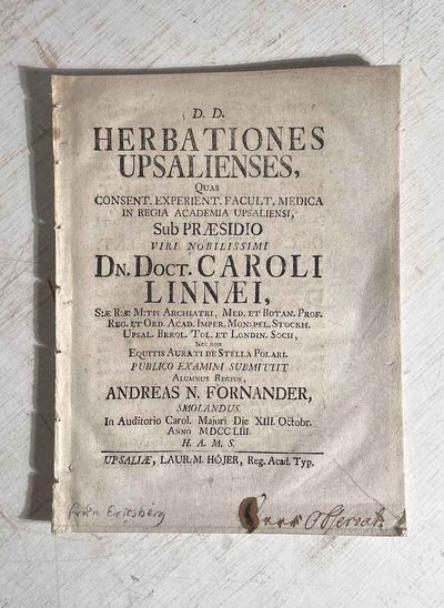 Herbationes Upsalienses. A.a.