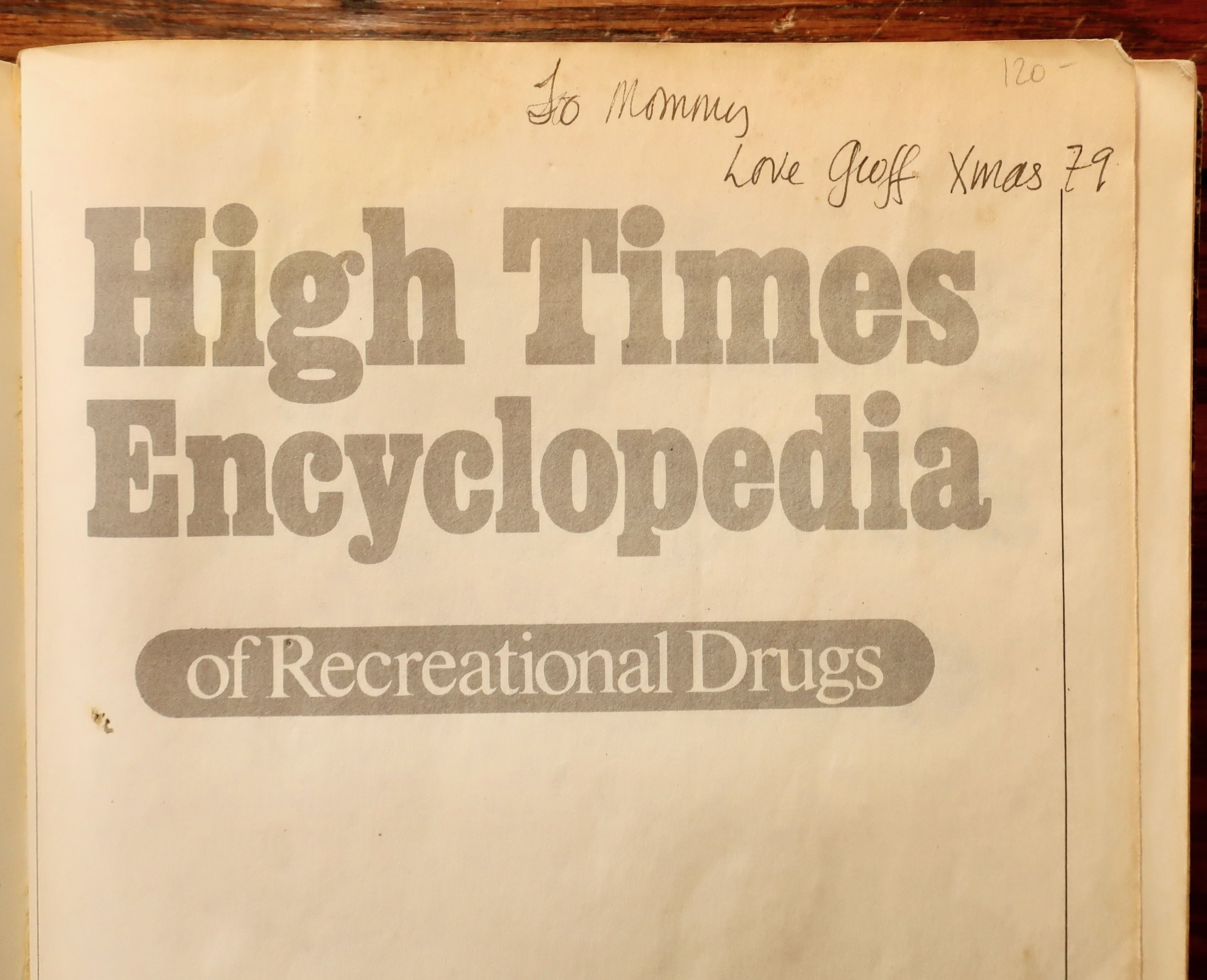 HIGH TIMES ENCYCLOPEDIA OF RECREATIONAL DRUGS by various