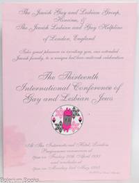 The Thirteenth International Conference of Gay & Lesbian Jews [invitational brochure] at the International Hotel, London