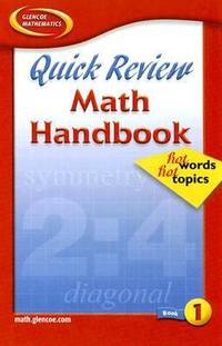 Quick Review Math Handbook: Hot Words, Hot Topics, Book 1, Student Edition Bk. 1