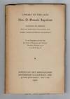 First editions, manuscripts, autograph letters and drawings by Thackeray and Sevenson together with general literature collected by the late Hon. D. Phoenix Ingraham, Justice of the Supreme Court of New York