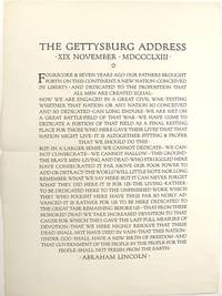 The Gettysburg address, XIX November, MDCCCLXIII