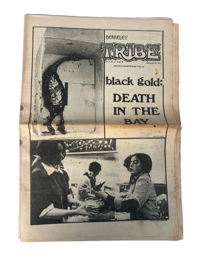 Early Radical Activist Newspaper the Berkeley Tribe January 1971 covering Prison, Oil Spills, and Chicano activism