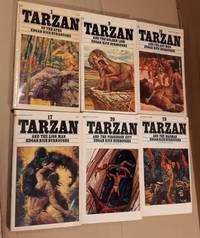 cover of Tarzan: # 1 Tarzan of the Apes; # 9 Tarzan and the Golden Lion; # 10 Tarzan and the Ant Men; # 17 Tarzan and the Lion Man; # 20 Tarzan and the Forbidden City; # 23 Tarzan and the Madman; -(all six soft covers with cover paintings by Robert Abbett)-