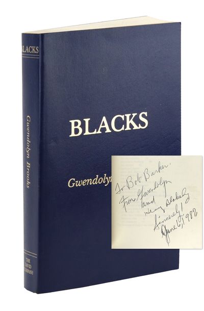 Blacks [Inscribed and Signed by Brooks and her husband Henry Blakely]