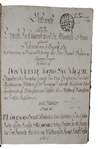 Beskrivelse over den Spanske Kyst i Middelhavet og den Deel af Kysten af Afrika beliggende lige overfor til Oplysning og Brug ved de derover efter den Kongelige Befaling i Spanien [i.e. English: "Description of the Spanish Mediterranean coast and the... (photo 4)