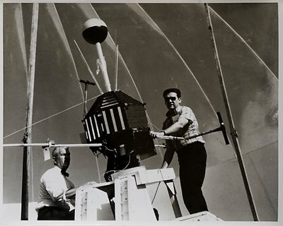 [Series of 4 NASA press photos presenting the…