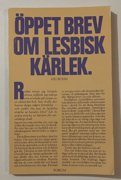Öppet brev om lesbisk kärlek.