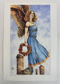 ORIGINAL "ANGEL AT THE WESTERN GATE" WATERCOLOR ILLUSTRATION [Signed]