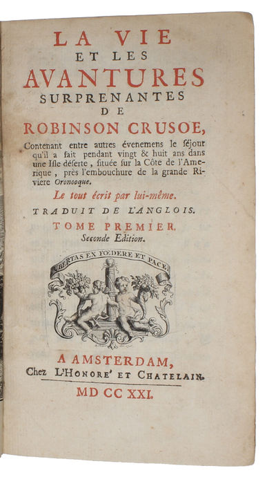 La vie et avantures surprenantes de Robinson…