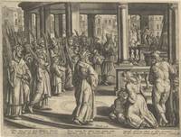 Engraving by Adriaen Collaert (ca. 1560-1618) after Jan van der Straet [Stradanus] (1523-1605) from the rare series Encomium Musices
