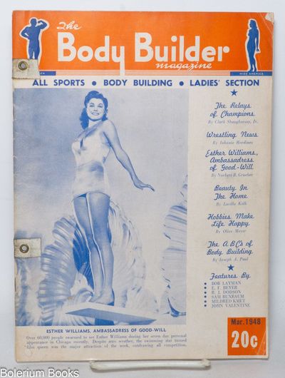 The Body Builder Magazine: the new all-sport magazine; vol. 3, #3, March 1948: Esther Williams, Ambassadress of good-will