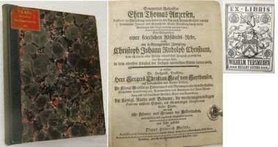 Erneuertes Andenken Ehrn Thomas Attzersen.…