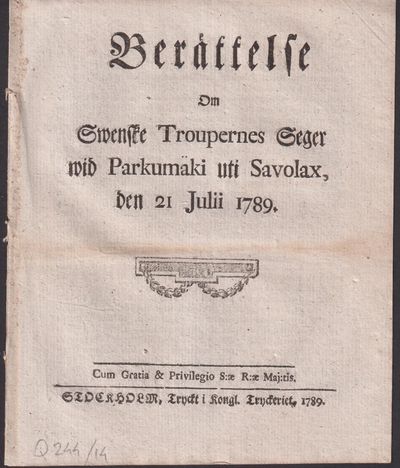 Berättelse om swenske troupernes seger wid…