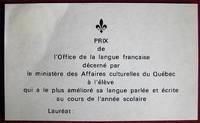 image of Ex-praemio Québec. Ministère des Affaires culturelles du Québec