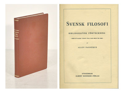 Svensk filosofi. Bibliografisk förteckning…