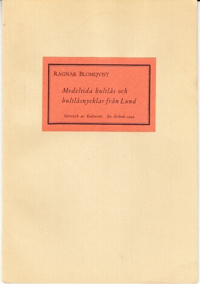 Medeltida bultlås och bultlåsnycklar från Lund.…