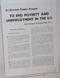 image of An American People's Program to End Poverty and Unemployment in the US: Economic Program of the Communist Party, USA