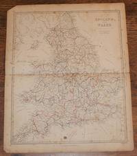 Map of England and Wales - disbound sheet from 1857 "University Atlas