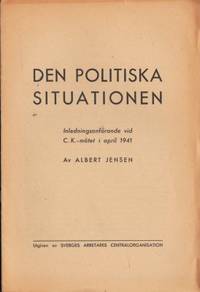 Den politiska situationen. Inledningsanförande…